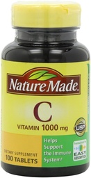Príroda vyrobený vitamín C 1000 mg tablety, 100 gróf na podporu imunitného systému € (Pack of 3)
