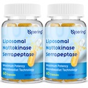 Lipozomálna Nattokináza 12 000 FU Serrapeptáza 360 000 SPU Enzyme Supplement - obohatená o Synergic Enzymes and Nutrient Blend & Inulin pre Circulatory, Gut, Digestion 60 Kapsule (2 fľaše)