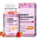 Totaria Sugar Free Multivitamínové Gummy pre ženy 14+ w/Iron, Inozitol, Folát, Biotin, Ženy Daily Multivitamín Gummy w/Vitamin A, C, B, D3, K2, pre vlasy, Koža, Energia, Immune, Jahodová aróma