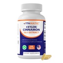 Vitamatic Ceylonic Carmonium 10000 mg Equivalent Per Serving (od 20:1 Extract 500 mg) with Berberine & Chromium - 240 Rastlinné kapsule - Non-GMO & Gluten Free