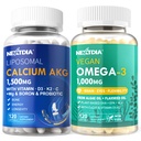 Lipozomálne kalcium AKG doplnok 1500mg + Vegan Omega 3 doplnok 1000mg