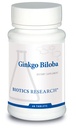 Biotics Research Ginkgo Biloba Štandardizovaný 24% Ginkgo Biloba Percent extrakt, Mozog doplnok, Nootropný, Focus, Energia, pamäť, Zdravé starnutie. 60 Tablety