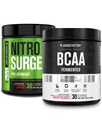 Jacked Factory Nitrosurge pre-práce v Cherry Limeade & BCAA v ovocnej punch pre budovanie svalov a zotavenie