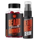 Wild Willies Bridd Rast Dual Hrozba: Brada rast Gumies a sérum Kit pre mužov - Biotin, kofeín a esenciálny rast olej pre plnšie, hrubšie vlasy - bed vitamíny a zvýšiť rast brada