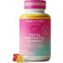 Pink Stork Celkový postnatálny vitamín Gummy - Multivitamín pre zotavenie po pôrode a podpora laktácie - Kyselina listová, B6, a vitamín C - Popôrodné Essentials - 60 Žumpa Vitamíny