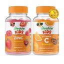 Životaschopný zinok Deti + vitamín C Deti, Gummies Bundle - veľké ochutnávky, vitamínové doplnky, bez lepku, bez GMO, Žuvacia Gummy
