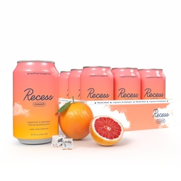 Recess Mood Magnézium & Adaptogen Drink, Relaxačný nápoj, 12 uncí (Grapefruit Tangerine, 12 balení)