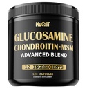 Glukozamín Chondroitín MSM s Immune & Joint Suplement 2000 mg - Turmeric Curcumin Root, Boswellia, Elderberry, Echinacea & More - 120 Kapsule - Zdravie kostí, Flexibilita a podpora sily