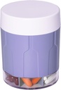 Betife Extra Large Supplement Organizátor, Týždenné pilulky Organizátor fľašu, Denné pilulky Dispenser so 7 veľkými oddeleniami, Organizátor držať 7 dní vitamín medikácie,21 štítky a čistiace štetec (Purple)