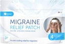 Migréna Relief Patch, Chladenie Patches pre Migréna, Horúčka, Hormon, & Bolesť hlavy, Mess & Odor-Free Hydrogel Chladenie, Vyrobené v USA, 1 Balenie (4 x Patches) Biela