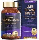 Pečeň Cleanse Detox & Repair 25-in-1 s mliekom bodliak, Púpava koreňová, Beetroot, Artičoky Extract for Pečeň Zdravie Herb Pečeň podpora doplnok Vitamíny Zinok, Choline 90 Vegan Kapsule