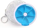 Pilulka Organizátor cestovné pilulky prípad Purse Prenosná medicína Malý týždeň pilulky Box pre vitamíny/Rybový olej/Pilulky/Doplnky (Blue+Bag)