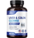 Pečeň Detox & Colon Cleanse - 2X Silnejší - Pečeň Clean Detox & Repair - Colon Cleanser & Detox - Premium Milk Thitle Supplement - Muži a ženy - Vegan 90 Kapsule