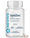 Revive MD Minerálny doplnok pre zinok pre mužov a ženy - podporuje odolnosť a bunkové zdravie s 50 mg OptiZincu - Antioxidant a imunitná podpora - 60 kapsúl