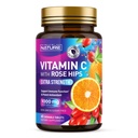 Postavený podľa prírody Žuvateľný vitamín C s Rose HIPS - 1000 mg Imunitná podpora doplnok - Non-GMO, Gluten-Free, Vegan - Výkonný Antioxidant pre energiu a kolagén Boost - Orange Flavor 