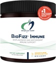 Dizajn pre zdravie BioFizz Immune Powder - Vitamín C Nápoj Mix Supplement with Bioflavonoidy, Zinok, 2000 IU Vitamín D + E - Fizzy Orange flavor + Antioxidant Podpora (30 Servings / 120g)