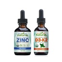 Organický tekutý zinok a vitamín D3K2 kvapky
