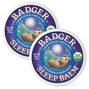 Badger Sleep Balm, Organic Essential Oil Aromaterapia Natural Sleep Balm pre dospelých a deti, Relaxačné a upokojujúce Lavender & Bergamot Natural Sleep Support, .75 oz Tin, 2-Pack