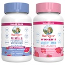 MaryRuth Organics Prenatálne postnatálne multivitamínové Gummies (Strawberry) & Women's 