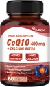 CoQ10 400mg Kapsule, Koenzým Q10 Vysoko absorpčné doplnky 