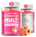 Multivitamín pre ženy Gumičky pre 40+ s Omega-3, niacínamidom, B-komplexom, luteínom, železom, cholínom, fosforatidylserínom, vitamínom D3 pre pokožku, vlasy, energiu, imunitu, kosť - vegán, bez cukru, 120Cts