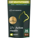 VetriScience 27+ Active Health Chews, Nu Cat Daily Multivitamín pre mačky a mačky, vyvážené vitamíny, minerály a antioxidanty, Zdravie a Wellness Podpora, Ryby, 30 Počet