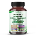 Moringa, Turmerica, Ginger Root, Ceylon škorica, Boswellia - Vyrobené v USA