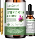Pečeň Zdravie Tekuté kvapky -Podpora Pečeň čistí Detox a opravy s Artičokovým mliekom Thitle Silymarin Extract, Púpava, Turmerica, Berberine to Renew w/21 Potent Herb-Nutrients-