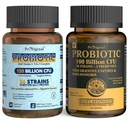 Probiotiká 100 miliárd CFU + 120 miliárd CFU pre zdravie Gut a trávenie, Vegan Acidophilus Probiotic Supplement