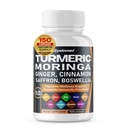 Turmér Moringa Ginger Boswellia Quercetin Škorica Šafrán Tart Cherry Odorless Cesnak Nettle -150 Kapsule- vyrobené v USA