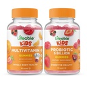 Životaschopné multivitamínové deti + probiotiká 5 miliárd detí, Gummies Bundle - veľké ochutnávky, vitamínové doplnky, bez lepku, bez GMO, žuvacie Gummy