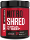 Jacked Factory NITROSURGE Shred Pre Cvičenie doplnok - Energy Booster, Instant Strength Zisky, Sharp Focus, Výkonné čerpadlá - Posilňovač oxidu dusnatého a preWorkout Powder - 30Sv, Vodný melón