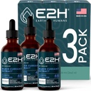 E2H Natural Black Currant Extract, Cold Pressed Black Currant Seed - Imunitný systém Zdravie - Rýchle Absorbovanie kvapaliny (3 fľaše)