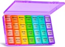XL veľké týždenné pilulky Organizátor 4 časy za deň, 7-Day pilulky boxy a Organizátor AM PM, Big Compartments pilulky prípad, mesačný medikácie Organizátor 28 dní dispenzér pre rybie oleje