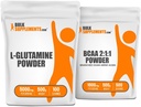 BulkDoplnky L-Glutamine 500g + BCAA 2:1:1 500g Bundle
