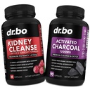 Čistenie obličiek Detox & Aktivovaný Charcoal - prírodný extrakt z brusníc a uvy Ursi na podporu obličiek, močového mechúra a močového traktu - Kokosové Charcoal pilulky na podporu žalúdočného plynu