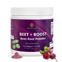 Repa + boost Organická repa koreňový prášok - Berry Ochutený cviklový prášok s Acai, Stevia, vitamín C, Micro zložiek Repný džús prášok, pred tréningom pre atletiku, Vegan, non-GMO