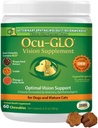 Ocu-GLO Cat & Pes Senior Supplement for Eye Suplements for Chewable Vision Vitamíny Doplnky pre veľké a malé domáce zvieratá starostlivosť o lutein, Omega-3 mastné kyseliny, extrakt z hroznových semien a antioxidanty