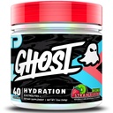 GHOST Hydratácia, Kiwi Strawberry, 40 Serv, Electrolyte prášok - nápoj Mix doplnok s horčíkom, draslík, vápnik, vitamín C a taurín pre energiu a vytrvalosť - Vegan, bez sóje, cukru a lepidla