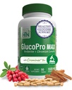 Zdravie Thru Nutrition GlucoPro Max - s 1500mg Berberine, Chrominex + Chromium, a 1000mg chromozómy, Vegan, Non-GMO, Gluten Free Pack 90