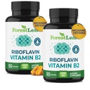 Vitamín B2 Riboflavín 400mg - Energetika, Skin & Cellular Health Supplement - Nervový systém Podpora - Vitamín B 2 Vit B - Non-GMO & Gluten Free - B2 Vitamín 400mg Rastlinné kapsuly, 90 Počet 2-Pack