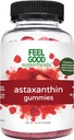 FeelGood Superfoods Astaxantine Supplements, 6mg Antioxidant Gummies for Skin and Eye Health, Berry Flavor, Vegan, Non-GMO, 60 gróf