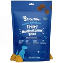 Zesty Paws Senior Dog Multivitamínové Liečba - Glukozamín pre psy + Tráviace enzýmy a probiotiká - Grain Free Dog Vitamíny a doplnky pre kožu a kožu + Immune Health Chicken - Advanced - 60ct