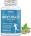 Multivitamín pre mužov s 38 Key Nutrients, B Complex, D3, A, C, Zinok, Horčík, Vápnik, Ázijský ženšen, Ashwagandha, Turmerica pre kosti, svaloviny, Immuntion 60 Vegan Kapsule 