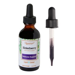 Quantum Health Black Elderberry Liquid Extract Sambucus Nigra Immune Support Formula 700 mg - Denné Wellness Boost of Potent Antioxidants for Women & Men - Vysoká dávka, rýchla absorpcia, Vegan - 2 Fl Oz