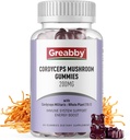 Cordyceps 2000mg Gummies, Huby bylinné doplnky, Cordyceps Mushroom Extract - Cordyceps Mushrom Gummies, Natural Energy [60 gróf]
