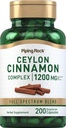 Piping Rock Ceylon škoricového komplexu Kapsule 1200 mg 200 Gróf 