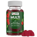 YumVs Teen Multivitamínové Gummy s biotínom a antioxidantmi - Malinová chuť - Podpora vlasových nechtov - Kosher Teenager Vitamíny pre chlapcov a dievčatá 12-17 - Teen Gummy Multi Vitamín (60 Počet)