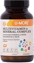 U- MORE multivitamínový a minerálny komplex, vegán, bez cukru, bez lepidla, vápnik, horčík, vitamín A, B1, B2, B5, B6, B12, D3, K, C, železo, zinok, podporuje imunitný systém a celkové zdravie - 60 tabliet