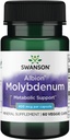 Swanson Albion oneskorený molybdén 400 mcg 60 Veg kapsuly